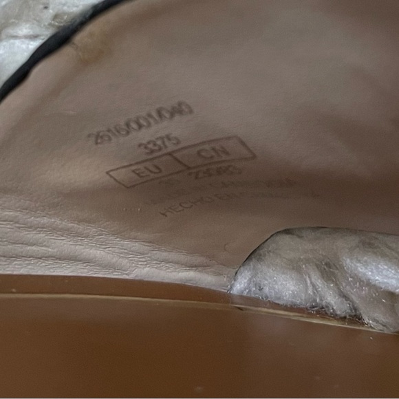 Zara Basic Black Gold Chain Slide Sandals Size 5/5.5 - Picture 6 of 7